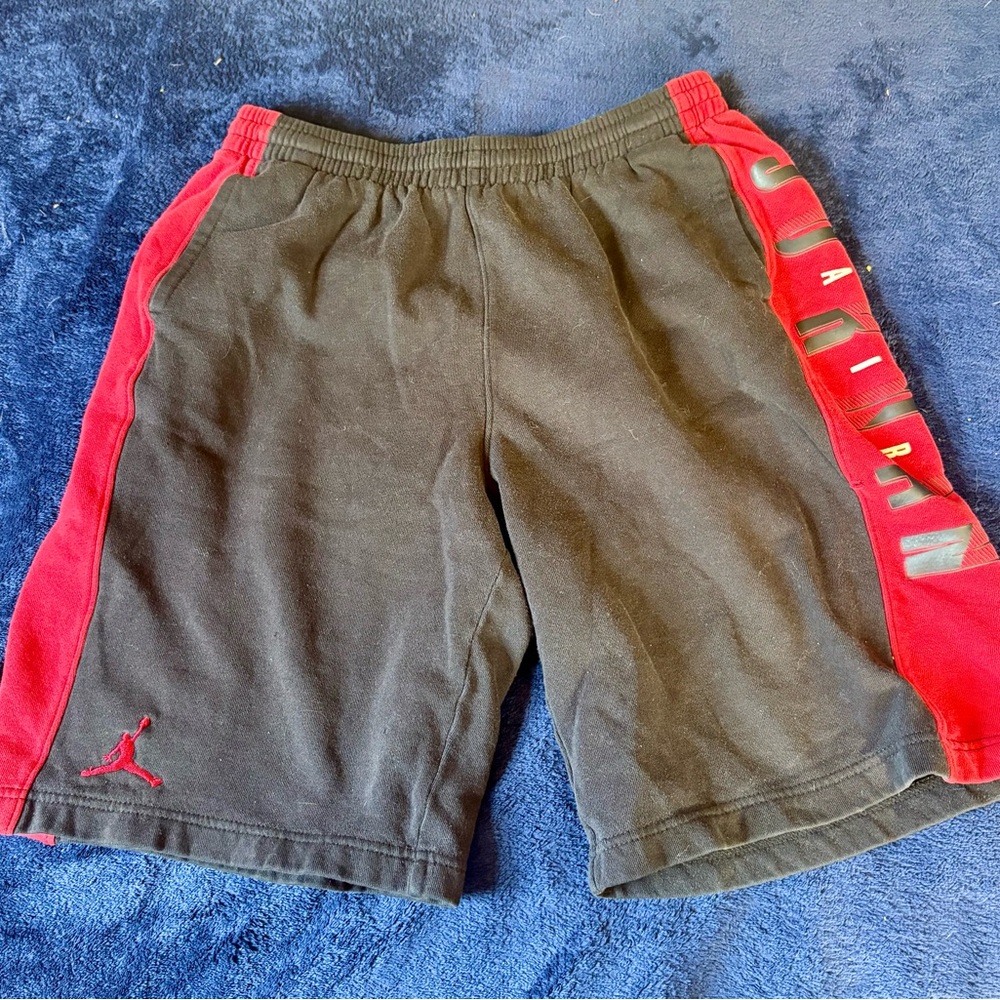 Jordan Men's Athletic Shorts in Black and Red
